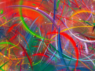 rainbow abstract fractal background 3d rendering illustration