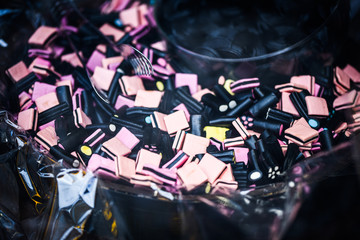 artisanal candies close up view