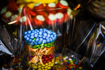 artisanal candies close up view