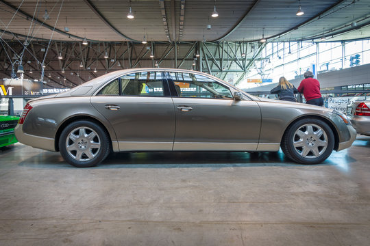 STUTTGART, GERMANY - MARCH 17, 2016: Full-size luxury car Maybach 57S, 2006. Europe's greatest classic car exhibition "RETRO CLASSICS"