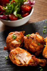 Roasted chicken drumsticks