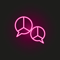talk about peace on earth neon style icon. Simple thin line, outline vector of human rights icons for ui and ux, website or mobile application