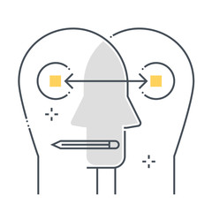 Referrals related color line vector icon, illustration