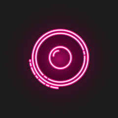 sufganiyah neon style icon. Simple thin line, outline vector of judaism icons for ui and ux, website or mobile application