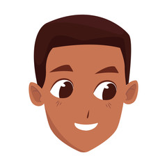 Fototapeta premium cartoon boy face smiling icon, colorful design