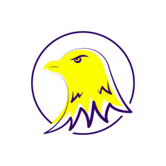 Head bird icon logo vector