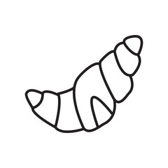 Croissant icon vector on white background