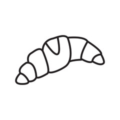 Croissant icon vector on white background