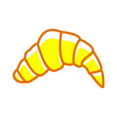 Croissant icon vector on white background