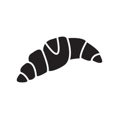 Croissant icon vector isolated on white background, Croissant sign, line or linear sign, element design in flat style