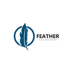 feather logo template vector icon