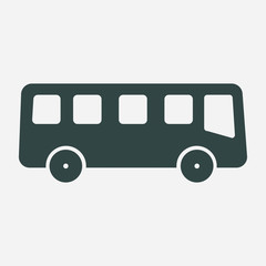 Bus vector icon. Bus station symbol.
