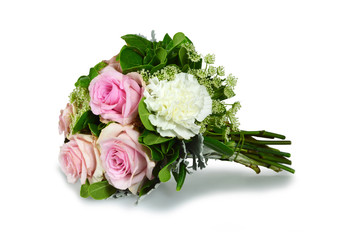 Mothers day bouquet isolated on white background