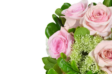 Mothers day bouquet of flowers isolated on white background