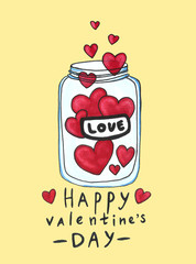 Watercolor Valentine's Day elements set with heart, origami, arrow, gift box, love. hand painted isolated on a white background, for Valentine's Day greeting card, wedding card lettering