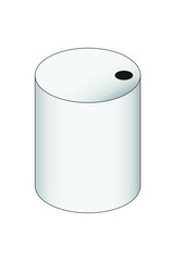 Oil barel isolated on white background. Vector illustration