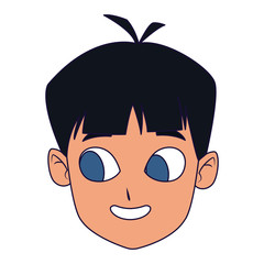 Excited boy face icon, colorful design