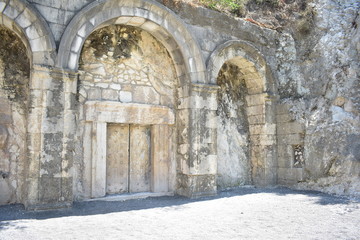 Outside of the Cave of Rabbi Yehuda Hanassi Bet She'arim National Park in Kiryat Tiv'on Israel