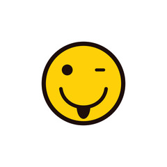smile icon. Happy face. Smiling Emoticon. Yellow vector symbol. 