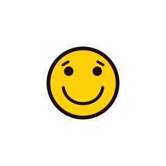 smile icon. Happy face. Smiling Emoticon. Yellow vector symbol. 