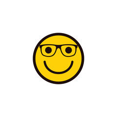 smile icon. Happy face. Smiling Emoticon. Yellow vector symbol. 