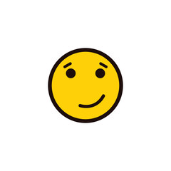 smile icon. Happy face. Smiling Emoticon. Yellow vector symbol. 
