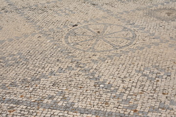 Tile path at Sepphoris Zippori National Park in Central Galilee Israel
