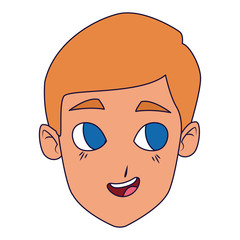 cartoon boy with blonde hair icon