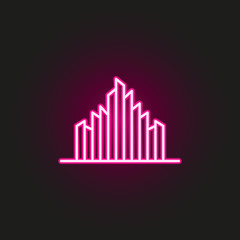 cliffs neon style icon. Simple thin line, outline vector of landspace icons for ui and ux, website or mobile application