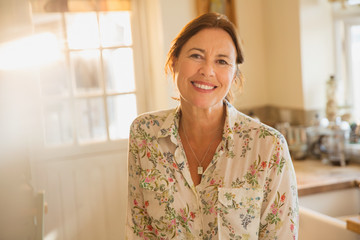 Portrait smiling mature woman