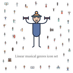 fitness musician icon. musical genres icons universal set for web and mobile