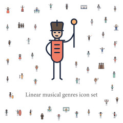 march musician icon. musical genres icons universal set for web and mobile
