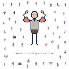 salsa musician icon. musical genres icons universal set for web and mobile