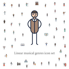 pop musician icon. musical genres icons universal set for web and mobile
