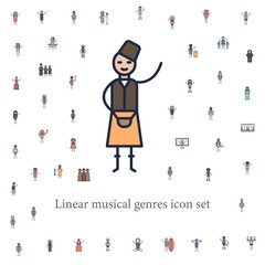 celtic musician icon. musical genres icons universal set for web and mobile
