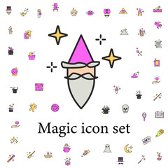 old sorcerer icon. magic icons universal set for web and mobile