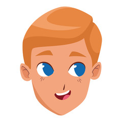 cartoon boy with blonde hair icon