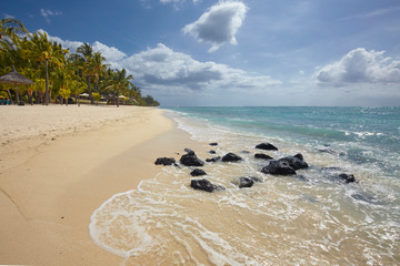 The beach in Le Morne Brabant, Mauritius