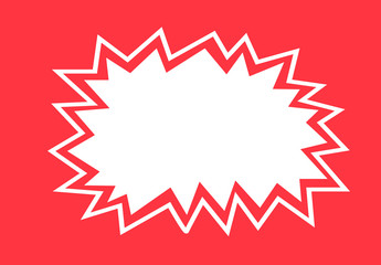 Comic cartoon speech bubble. Vibrant color pop up explosion.