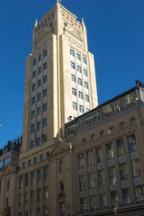 Obraz premium Building at Alcala street in city of Madrid