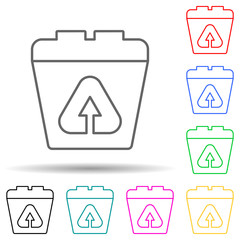 waste multi color style icon. Simple thin line, outline vector of manufacturing icons for ui and ux, website or mobile application