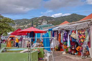 Fototapeta na wymiar Road Town is the Capital of the British Virgin Islands on Tortola