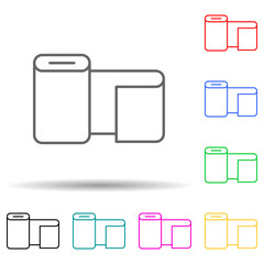 material multi color style icon. Simple thin line, outline vector of manufacturing icons for ui and ux, website or mobile application