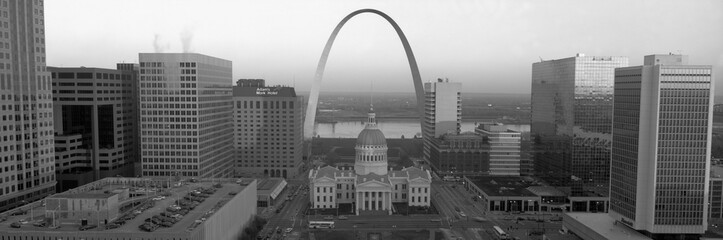 Courthouse & Memorial Arch, St. Louis, Missouri - obrazy, fototapety, plakaty
