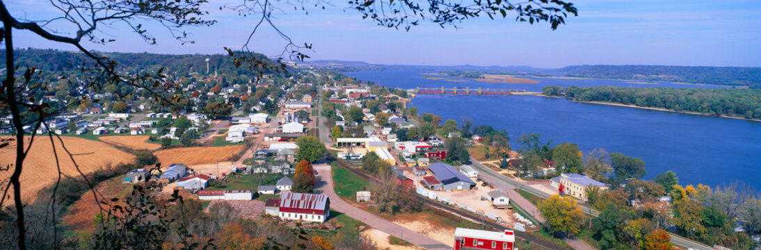 Bellevue State Park And Great River Road, Lock Dam 12, Bellevue, Michigan