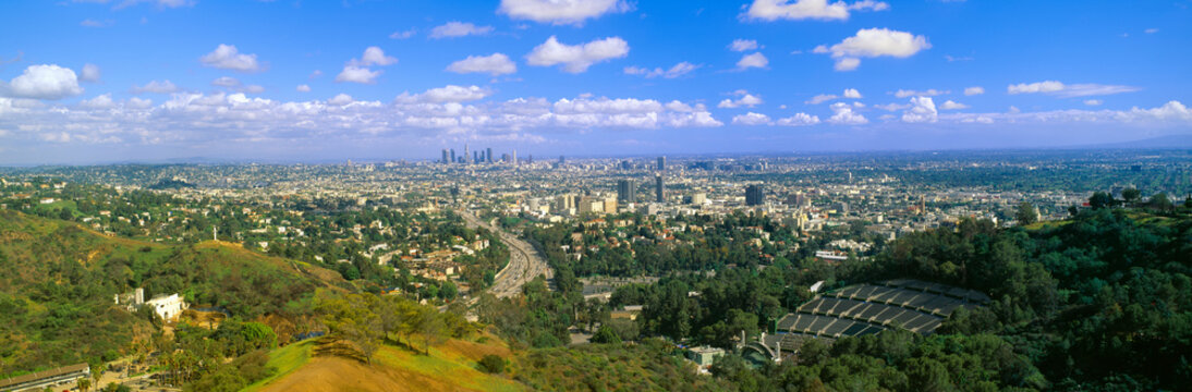 Los Angeles Skyline from Mulholland, California