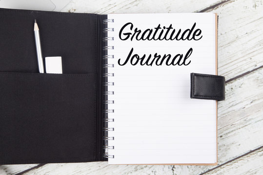 Gratitude Journal On White Desk 