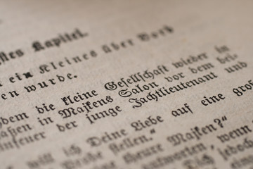 Fototapeta premium Close up shot of a vintage book