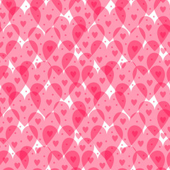 Obraz na płótnie Canvas Vector seamless pattern with hearts.