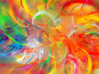 rainbow abstract fractal background 3d rendering illustration